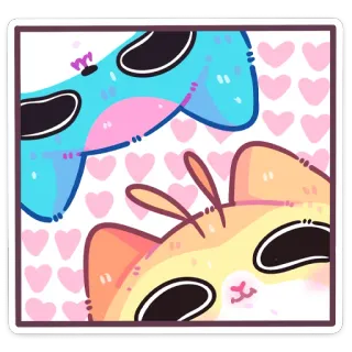 🫵 cute, animals, hearts, sticker, kawaii, cat, dog telegram sticker