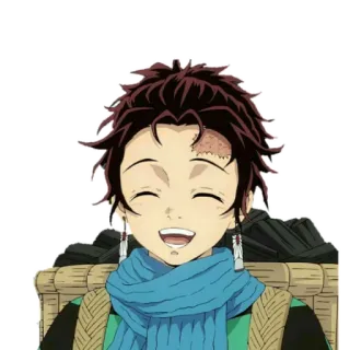 😄 Tanjiro Kamado Demon Slayer anime, Demon Slayer, Tanjiro, Kamado, sonriendo, personaje, manga whatsapp sticker