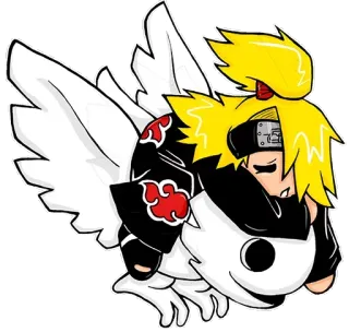 🥳 Deidara Naruto Anime, Manga, Deidara, Naruto, Dibujo animado, Sticker whatsapp sticker