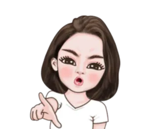 👩 женщина, девушка, указывает, злая, неодобрение, отрицательный telegram sticker