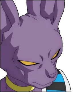 😒 Beerus Dragon Ball Anime, Katze, Gott, Beerus, Dragon Ball telegram sticker