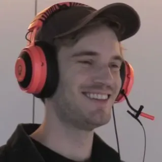 😁 PewDiePie PewDiePie, YouTuber, gamer, Internet personality, streamer telegram sticker