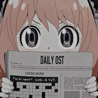 😤 Anya Forger Spy x Family DAILY OST Anime, Garota, Jornal, Fofa, Anya Forger, Spy x Family telegram sticker