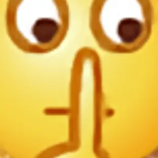 🤫 emoji, shh, silence, quiet, secret telegram sticker