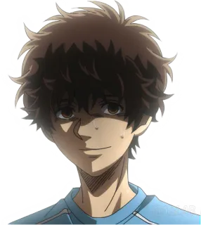 😅 anime, retrato, desenho animado, menino, personagem, ilustração telegram sticker