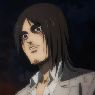 🗡 Eren Yeager Attack on Titan Eren, Ataque dos Titãs, Anime, Personagem, Mangá whatsapp sticker