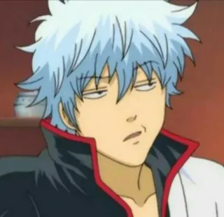 🍧 Sakata Gintoki Gintama 애니메이션, 긴타마, 사카타 긴토키, 웃긴 얼굴 telegram sticker