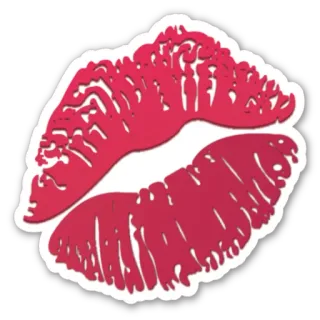 💋 kiss, lips, mouth, pucker, red, sticker, love, greeting telegram sticker