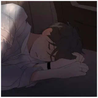 😴 sen, chłopiec, osoba, odpoczynek telegram sticker