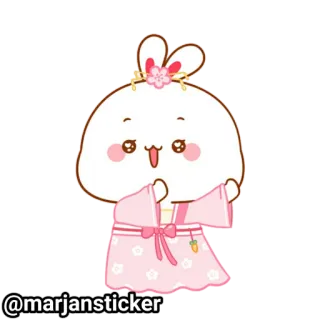 ❤️ @marjansticker кролик, зайчик, милый, наклейка, мультик, животное, каваий telegram sticker