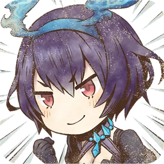 😎 anime, cute, girl, chibi, art, illustration telegram sticker