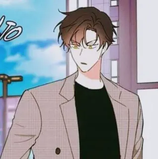 😨 uomo, personaggio, completo, stile anime telegram sticker