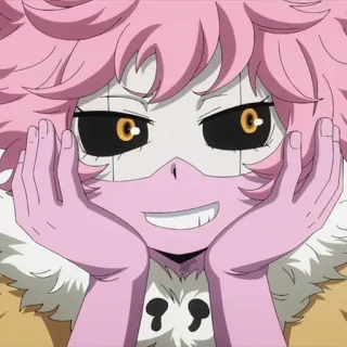 🎭 Mina Ashido My Hero Academia Мина Ашидо, Моя геройская академия, Аниме, Розовый, Персонаж, Фанатское творчество whatsapp sticker