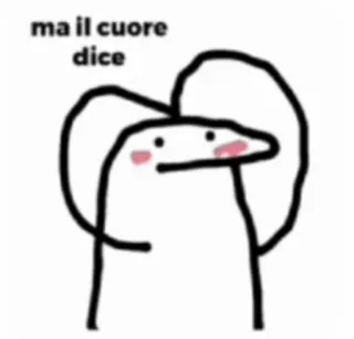 ✨ ma il cuore dice florkofcows, desenho animado, coração, amor, fofo, meme whatsapp sticker