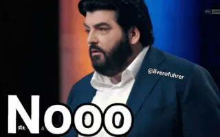 😨 Noooo não, triste, desapontado, reação, chef, italiano telegram sticker