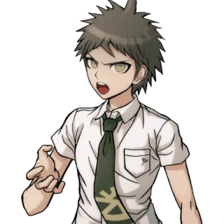 😡 Hajime Hinata Danganronpa Anime, Danganronpa, Hajime Hinata, Personagem, Bravo, Video game whatsapp sticker