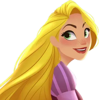 😀 Rapunzel Tangled мультфильм, Дисней, принцесса, Рапунцель, Рапунцель: Запутанная история, мульт telegram sticker