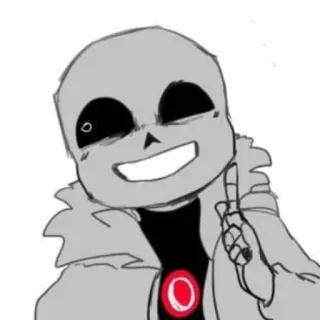 🌸 Sans Undertale squelette, jeu vidéo, monstre, sourire telegram sticker