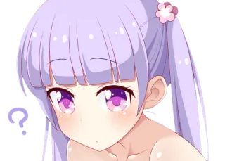 🤔 Anime, Fille, Mignon, Point d'interrogation, Dessin animé telegram sticker