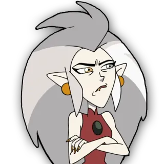 😒 Eda Clawthorne The Owl House 만화, 캐릭터, 에다 클로손, 아울 하우스, 디즈니 telegram sticker