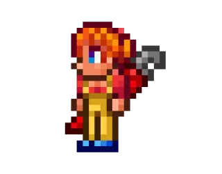 🌎 Pixel art, 2D, Personaje, Videojuego, Pelo naranja telegram sticker