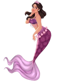 🧜‍♀ русалка, фэнтези, принцесса, океан, чешуя, корона telegram sticker