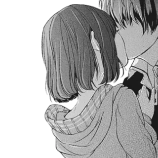 ❤ anime, couple, kiss, manga, romance telegram sticker