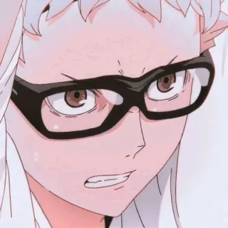 🍤 Anime, Karakter, Kacamata, Potret telegram sticker