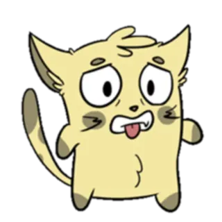 🤢 cat, cartoon, cute, tongue, funny, animal telegram sticker