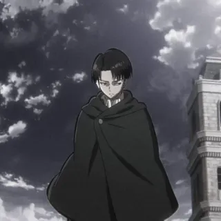 🛹 Levi Ackerman Attack on Titan anime, character, levi, attack on titan, manga telegram sticker
