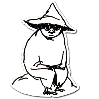 😑 Snufkin Moomin Snufkin, Moomin, personaje, dibujos animados, sombrero telegram sticker