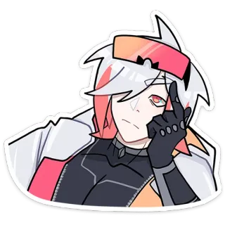 😕 Anime, Personage, Middelvinger, Aanstootgevend, Houding telegram sticker