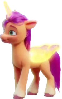 🙂 Sunny Starscout My Little Pony: A New Generation pony, cartoon, cute, animal, unicorn, winged, magic telegram sticker