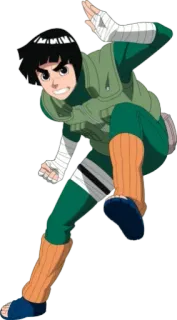 👌 Rock Lee Naruto anime, martial arts, green jumpsuit, rock lee, ninja telegram sticker