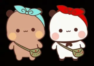 ✌️ Panda, Fofo, Animais, Ursos, Desenho animado telegram sticker