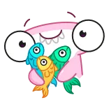 🐠 Kreskówka, Ryba, Zwierzę, Słodkie, Potwór, Śmieszne telegram sticker