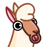 💔 lama, coeur, animal, mignon whatsapp sticker