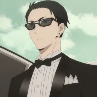 💰 Anime, Mann, Anzug, Formal, Brille telegram sticker
