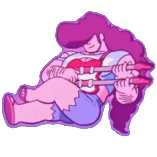 🎼 Rose Quartz Steven Universe Kartun, Musik, Gitar, Karakter, Steven Universe whatsapp sticker