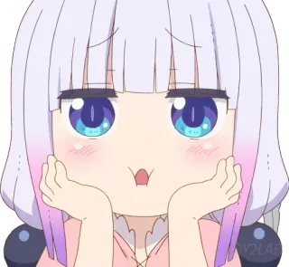 😩 Kanna Kamui Miss Kobayashi's Dragon Maid Anime, Kanna, Dragón, Lindo, Kawaii, Miss Kobayashi's Dragon Maid, Chibi whatsapp sticker