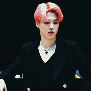 🇾🇹 Jimin kpop, jimin, bts, cantante, ídolo, pelo rosa, asiático whatsapp sticker