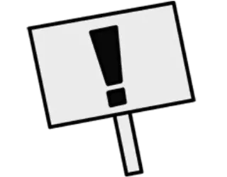 ❗️ avertissement, panneau, point d'exclamation, attention, alerte telegram sticker
