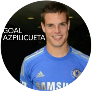 ⚽ GOAL AZPILICUETA futebol, gol, futebol, esportes, Azpilicueta, Chelsea telegram sticker