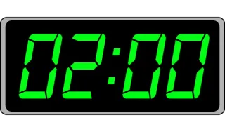 📟 02:00 digital clock, time, numbers, green, clock telegram sticker