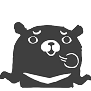 😤 oso, dibujos animados, animal, lindo, pegatina telegram sticker