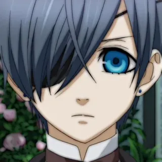 🗝 Ciel Phantomhive Black Butler Anime, Manga, Ciel Phantomhive, Black Butler, Personaje whatsapp sticker