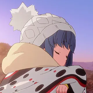 😪 Anime, Menina, Inverno, Gorro, Cachecol, Fofo telegram sticker