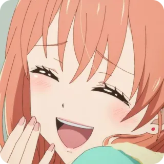 🙂 anime, girl, smiling, cute, character telegram sticker