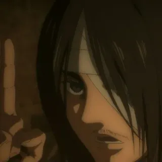 🖤 Eren Yeager Attack on Titan 進撃の巨人, エレン・イェーガー, アニメ, キャラクター telegram sticker