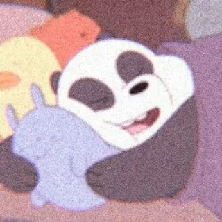 😴 パンダ, 漫画, 可愛い, クマ, 動物, キャラクター telegram sticker
